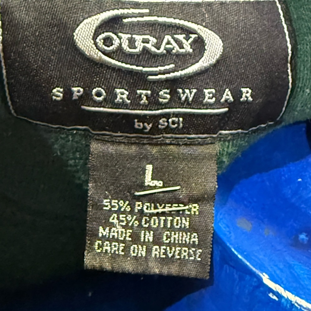 Men's Green Quarter-Zip Sweatshirt - Picture 4 of 6